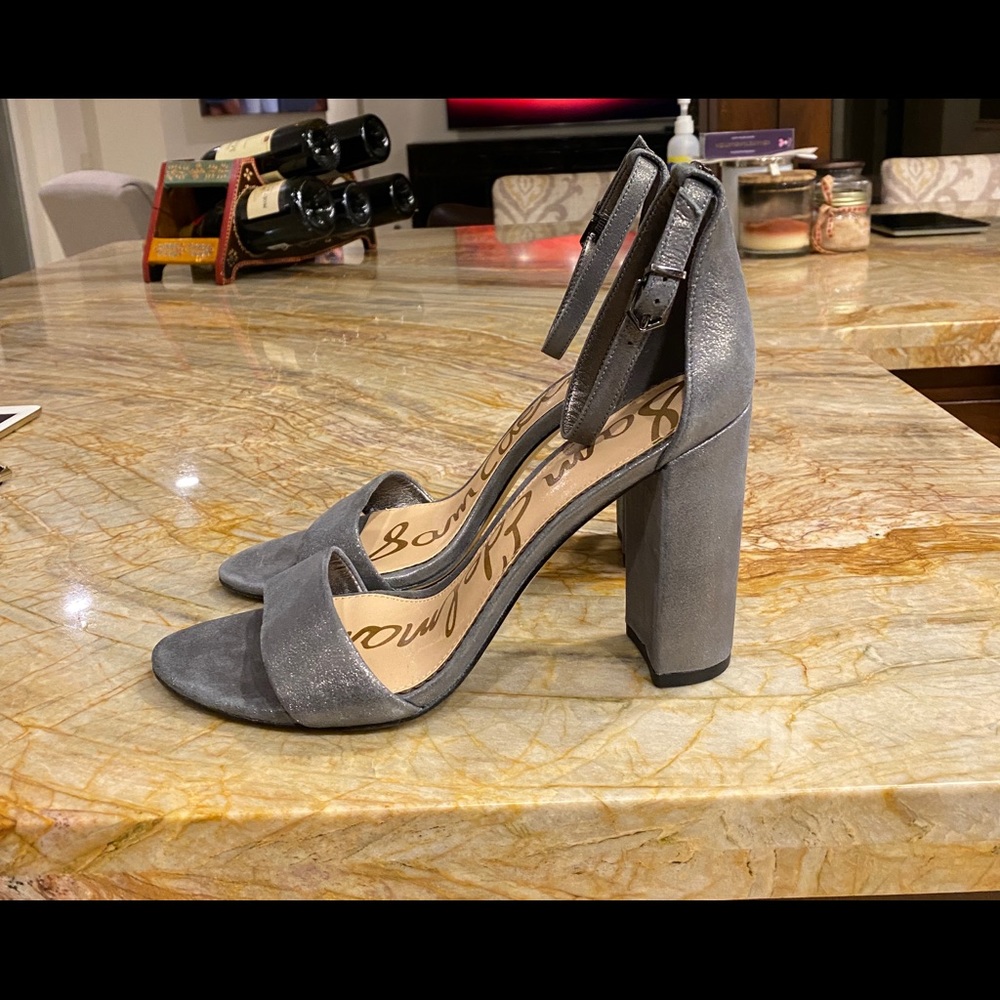 Sam Edelman Yaro Suede Ankle-Strap Heeled Sandals